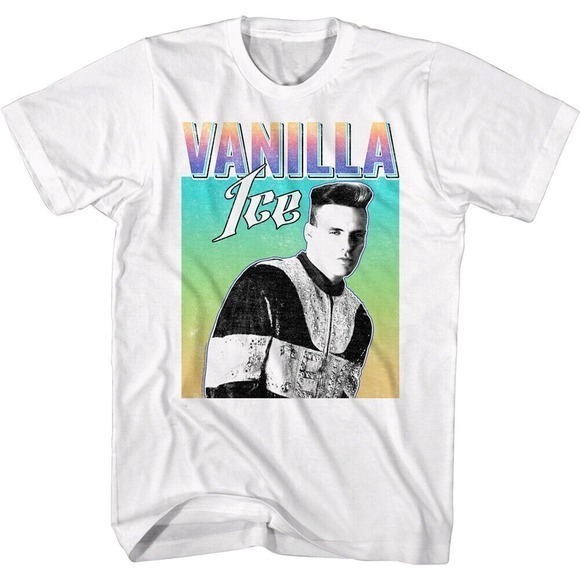 Vanilla Ice Pastel Profile T Shirt 90_s Rapper Hip-Hop Pop Music Concert - Picture 1 of 4